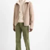 Corduroy trousers - regular fit green