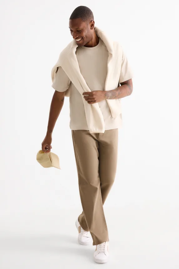Thermal trousers - regular fit beige