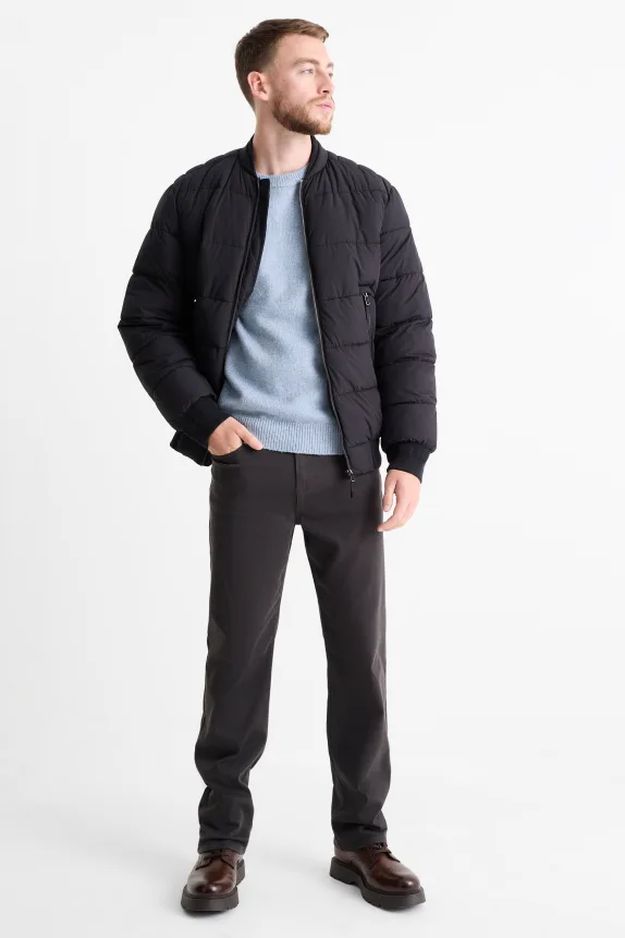 Thermal trousers - regular fit dark gray