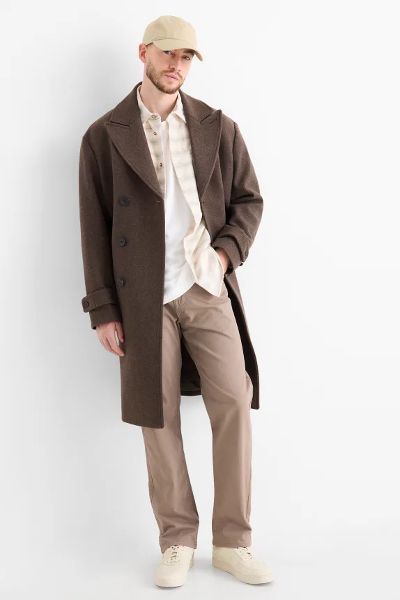 Thermal trousers - regular fit taupe