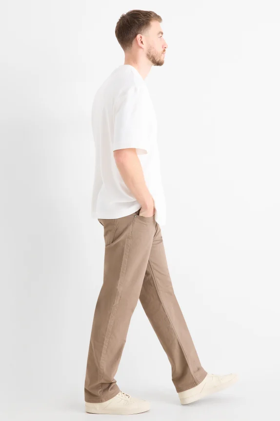 Thermal trousers - regular fit taupe