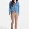 Cloth trousers - high waist - slim fit brown