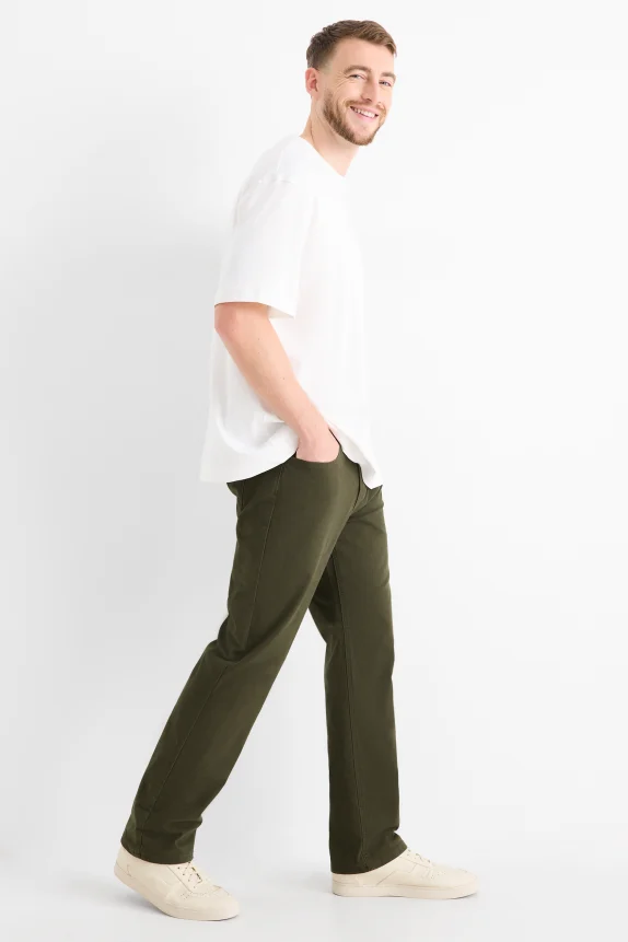 Thermal trousers - regular fit dark green