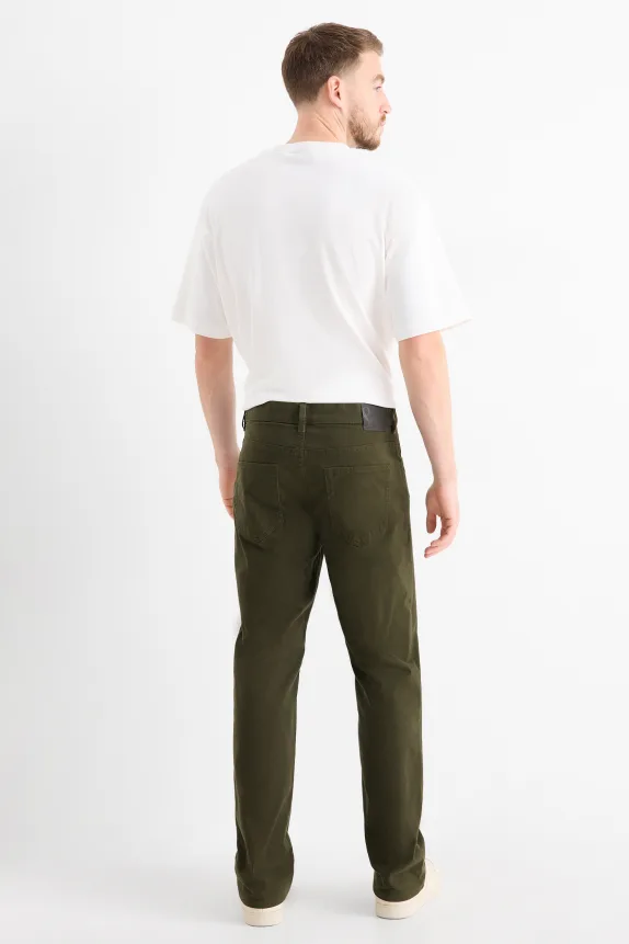 Thermal trousers - regular fit dark green