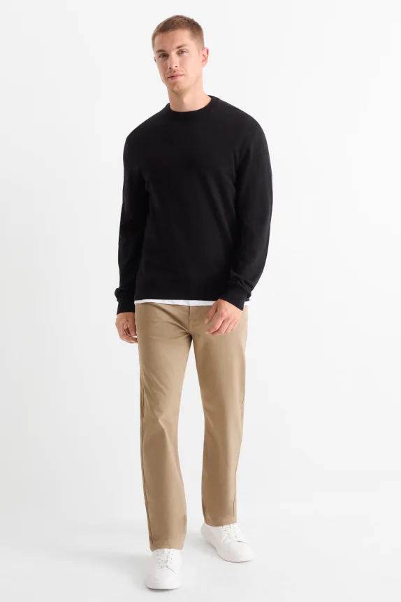 Trousers - regular fit beige