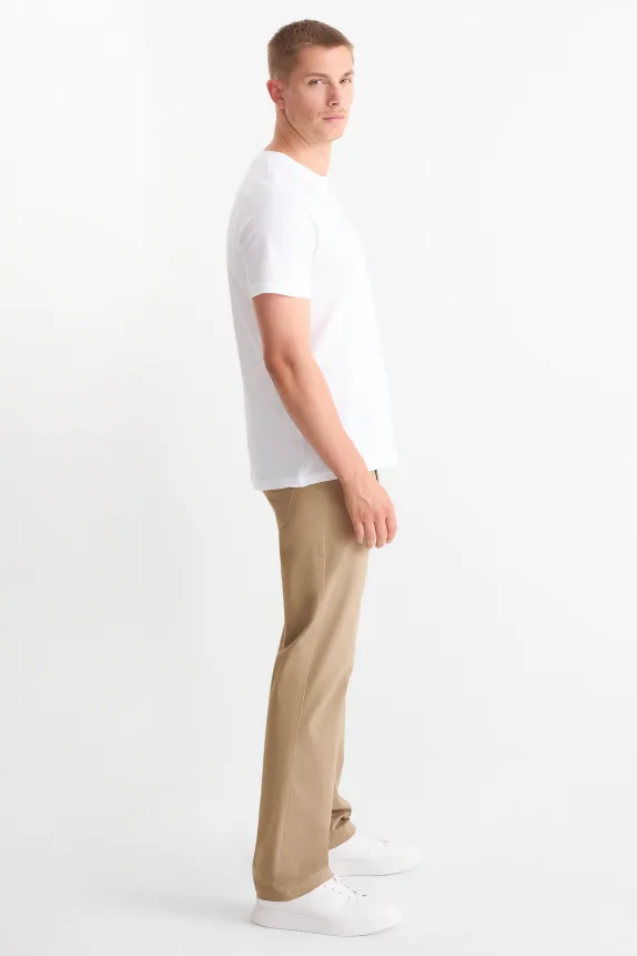 Trousers - regular fit beige