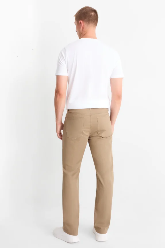 Trousers - regular fit beige