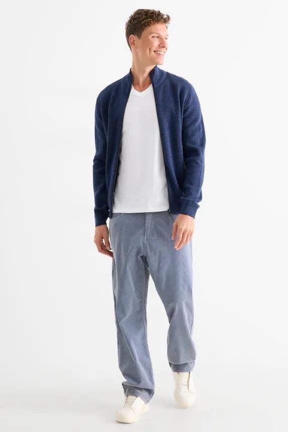 Corduroy trousers - relaxed fit light blue