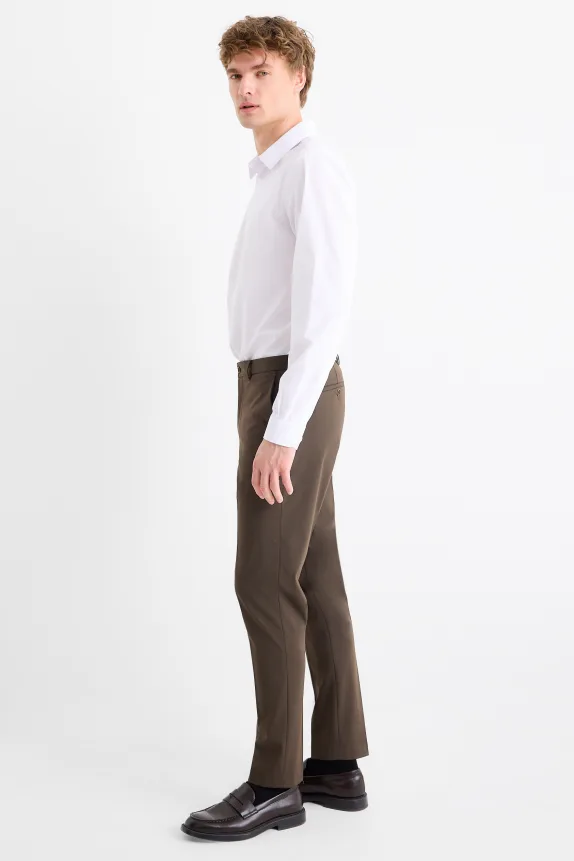 Mix-and-match trousers - slim fit - Flex dark brown