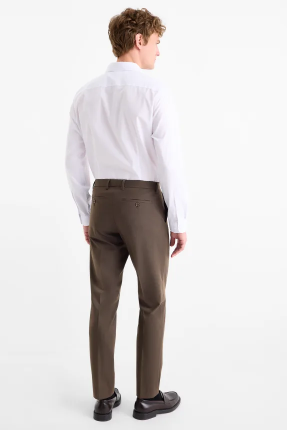 Mix-and-match trousers - slim fit - Flex dark brown