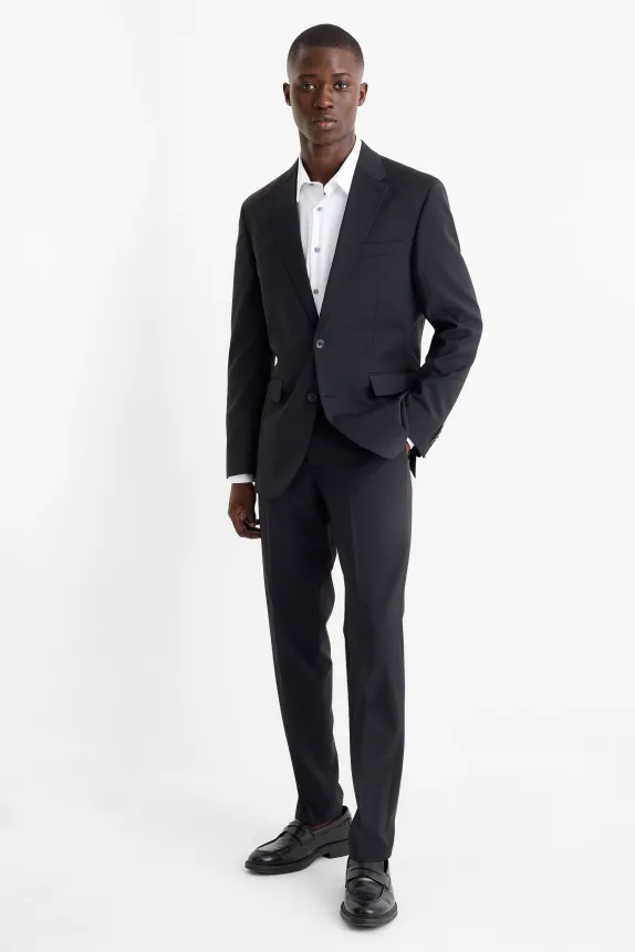 Mix & match suit trousers - regular fit - Flex - wool blend dark blue