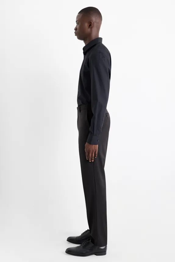Mix & match suit trousers - regular fit - Flex - wool blend black