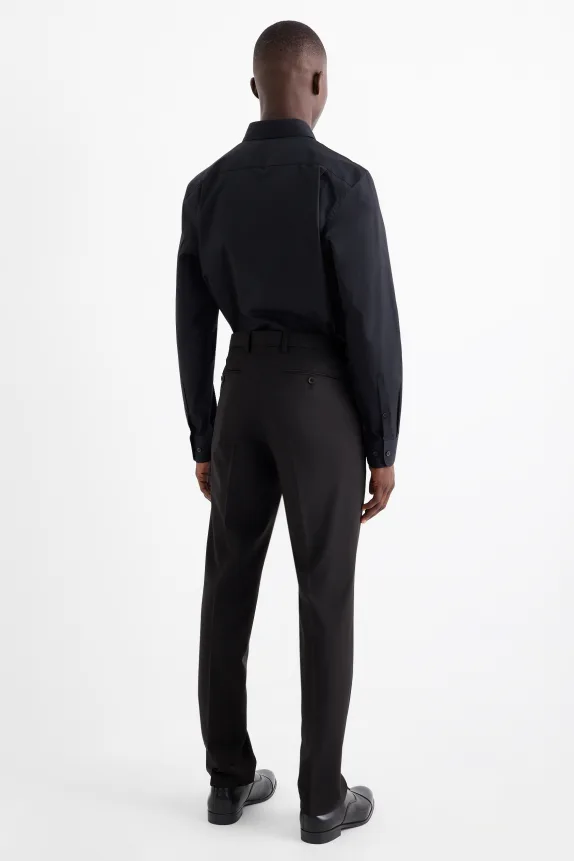 Mix & match suit trousers - regular fit - Flex - wool blend black