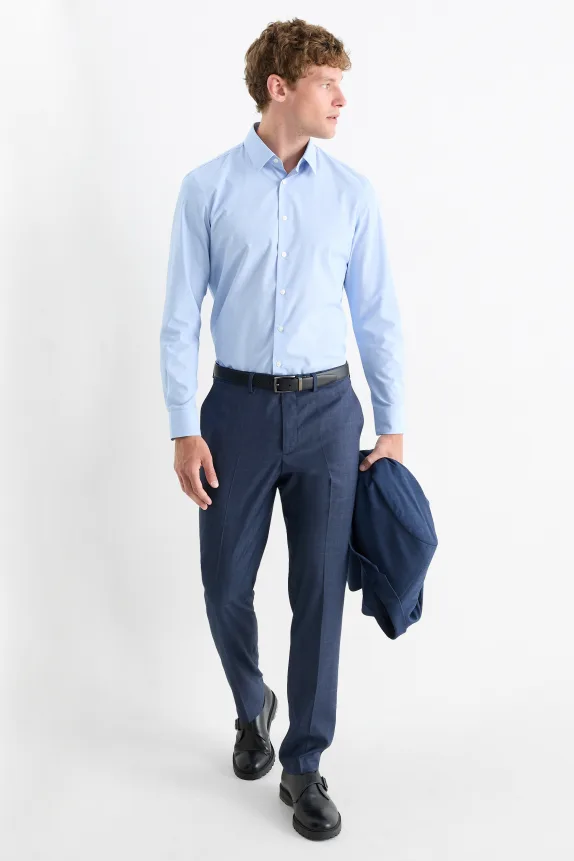Mix & match suit trousers - regular fit - check dark blue