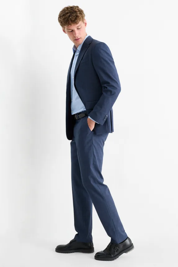 Mix & match suit trousers - regular fit - check dark blue