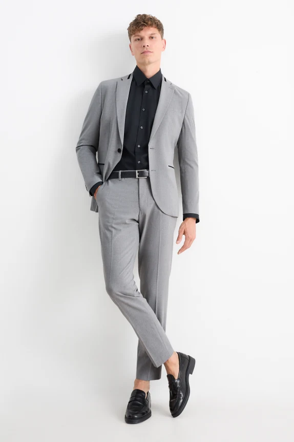 Mix-and-match trousers - slim fit - Flex - LYCRA® gray