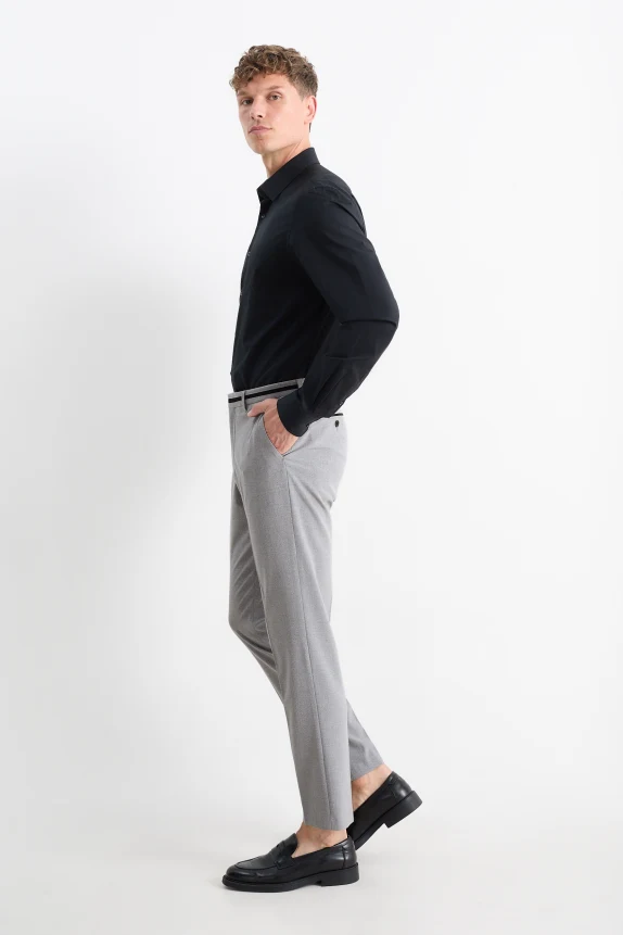 Mix-and-match trousers - slim fit - Flex - LYCRA® gray