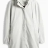 Softshell coat with hood - water-repellent - 4-way stretch light gray