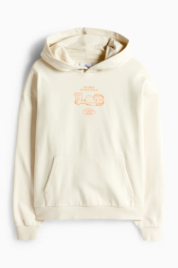 Oversized hoodie - Garfield light beige
