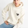 Oversized hoodie light beige