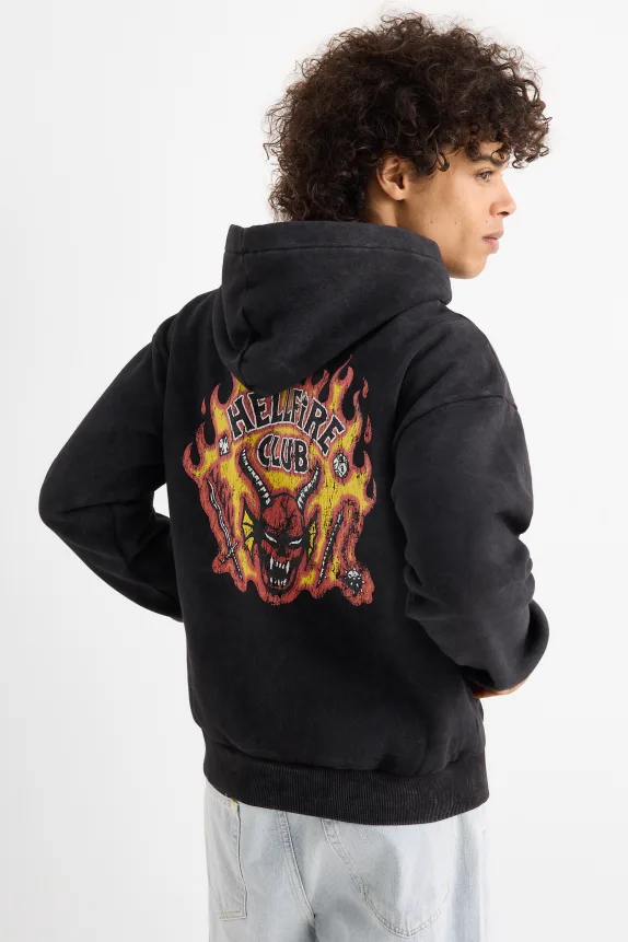 Oversized hoodie - Stranger Things anthracite