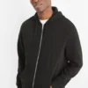 Zip-through hoodie black
