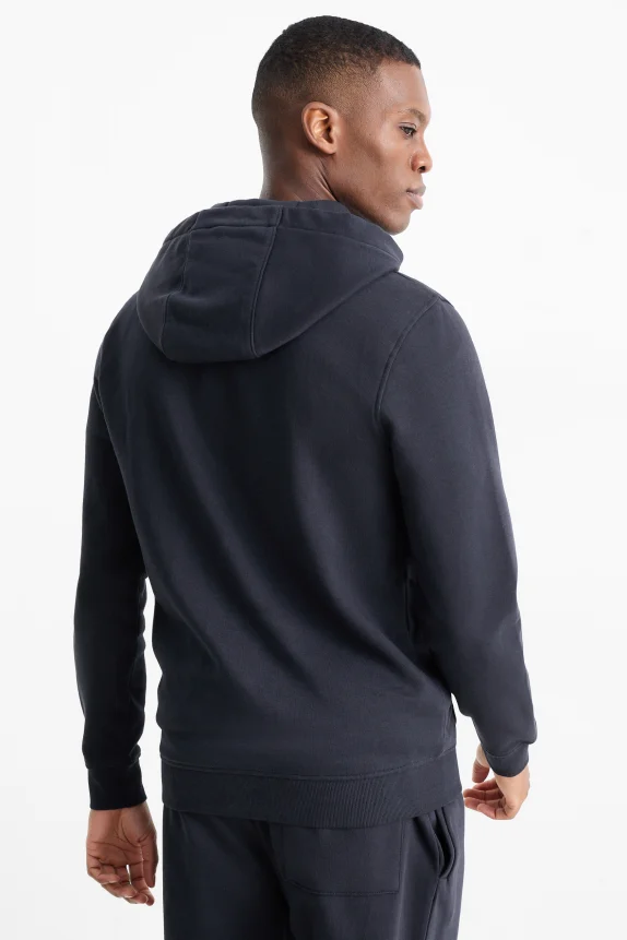 Zip-through hoodie dark blue