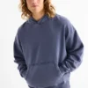 Hoodie dark blue-melange