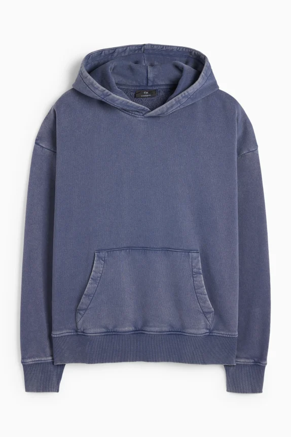 Hoodie dark blue-melange