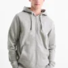 Zip-through hoodie light gray-melange