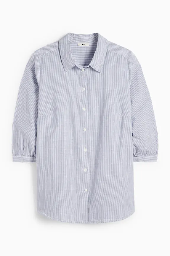 Blouse - striped blue