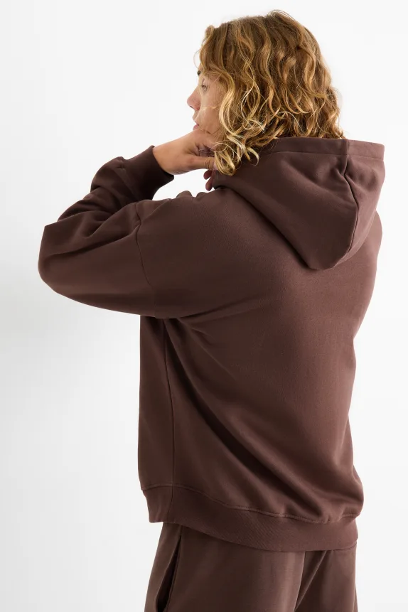 Hoodie dark brown