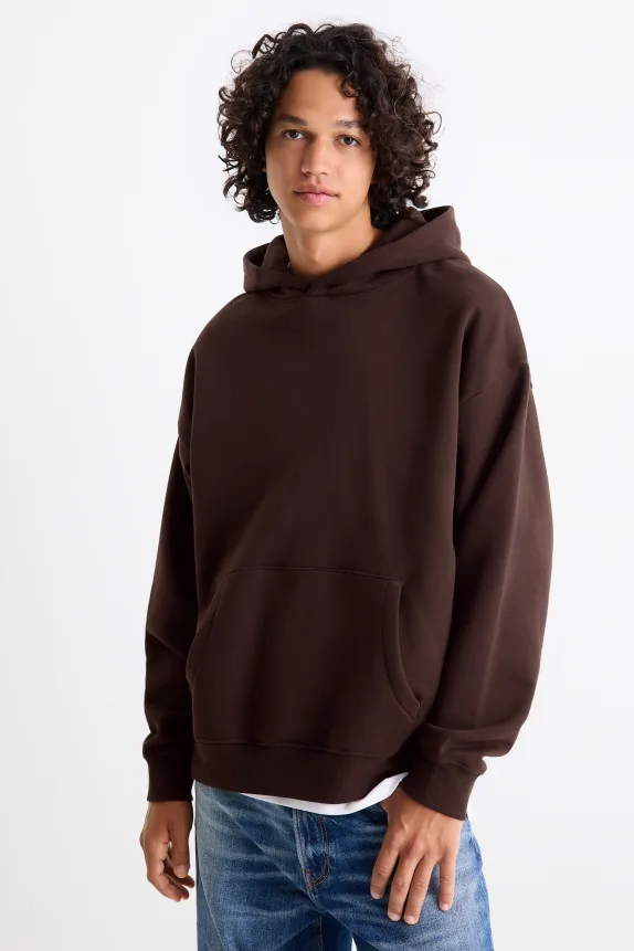 Hoodie dark brown