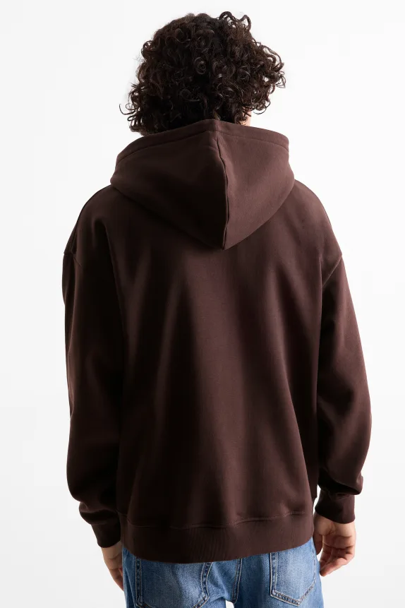 Hoodie dark brown