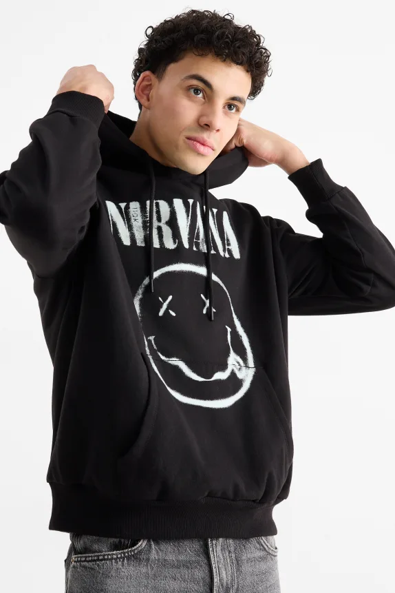 Oversized hoodie - Nirvana black