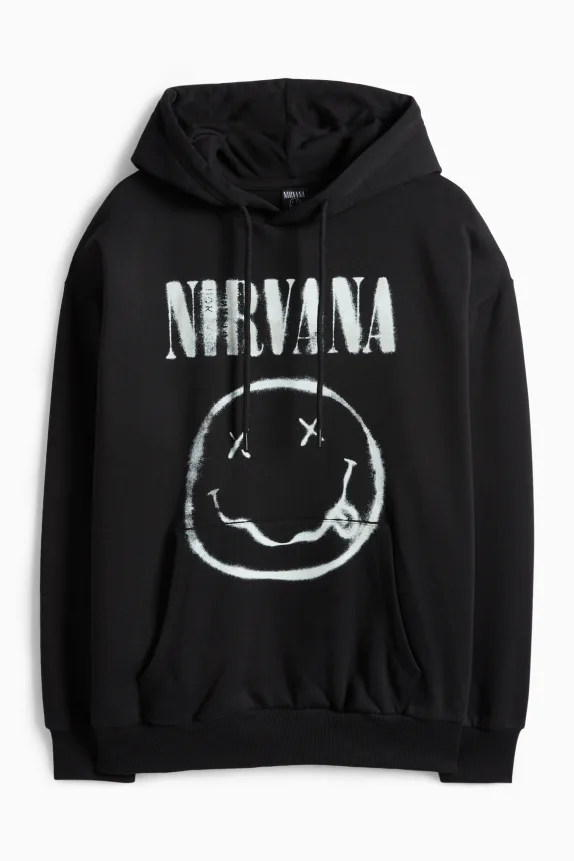 Oversized hoodie - Nirvana black