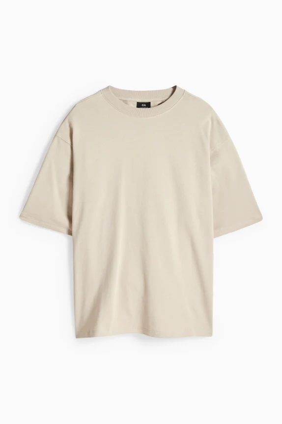 T-shirt - oversized light beige