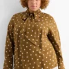 Blouse - polka dot khaki