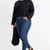 Skinny jeans - mid-rise waist - shaping jeans - LYCRAÂ® denim-dark blue
