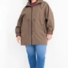 Raincoat with hood - lined - waterproof brown