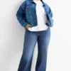 Wide leg jeans - high waist blue denim