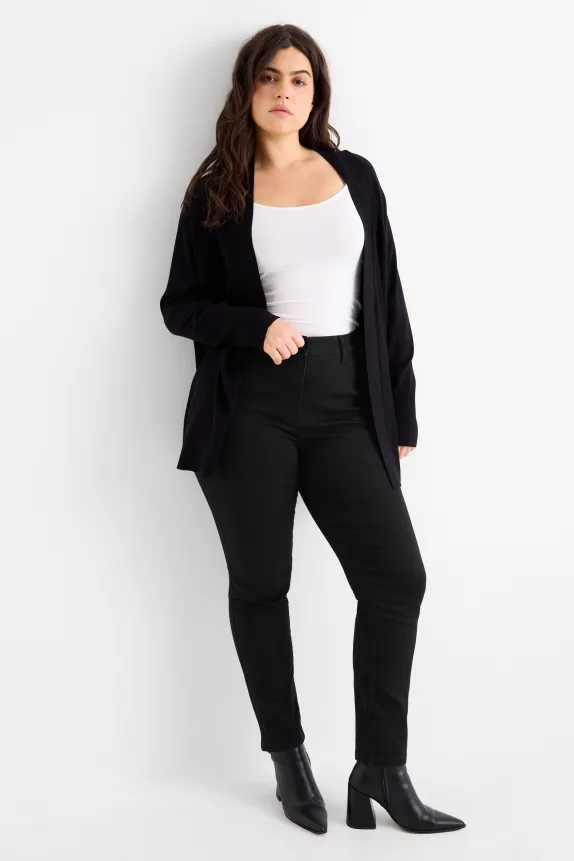 Slim jeans - mid-rise waist black