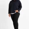 Cloth trousers - high waist - slim fit black