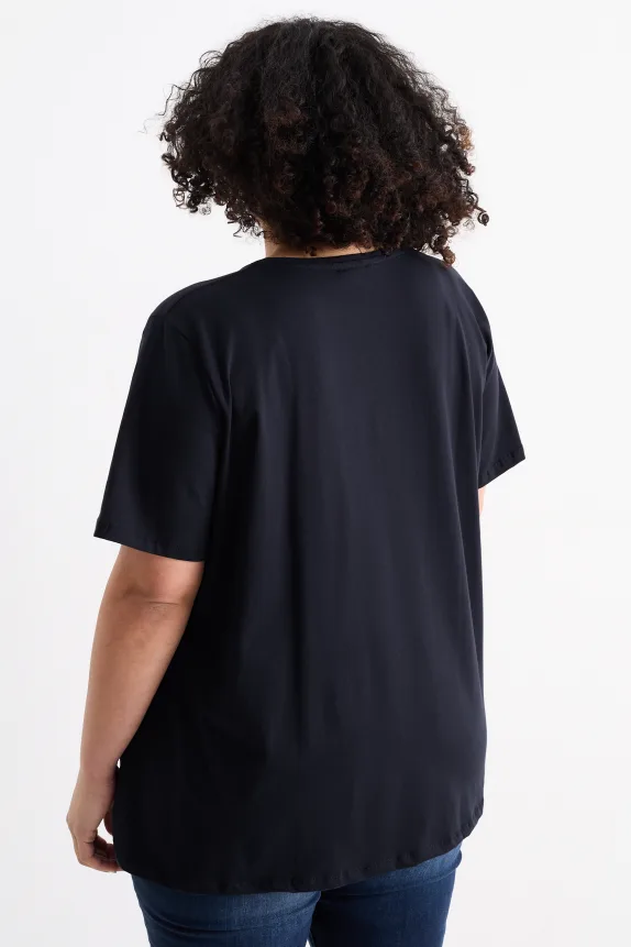 Multipack of 2 - V-neck T-shirt - LYCRAÂ® dark blue