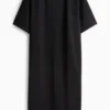 T-shirt dress - straight fit black