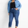 Boyfriend jeans - mid-rise waist blue denim