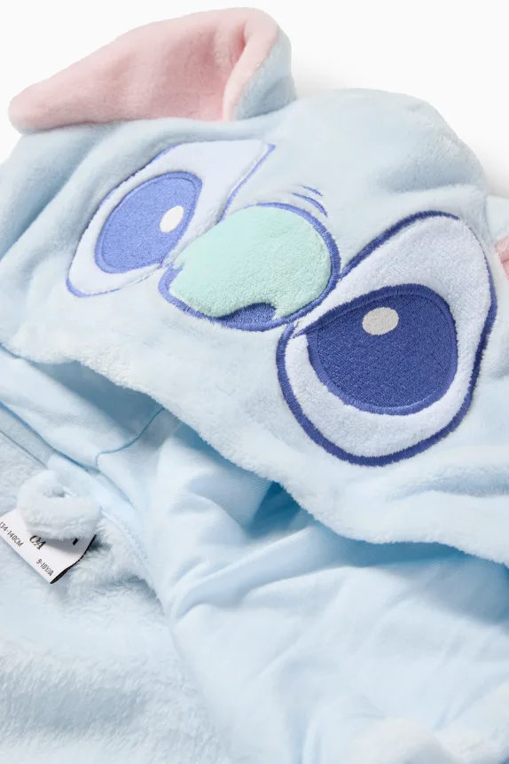 Lilo & Stitch - bathrobe with hood light blue