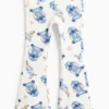 Lilo & Stitch - flared leggings - ribbed cremewhite