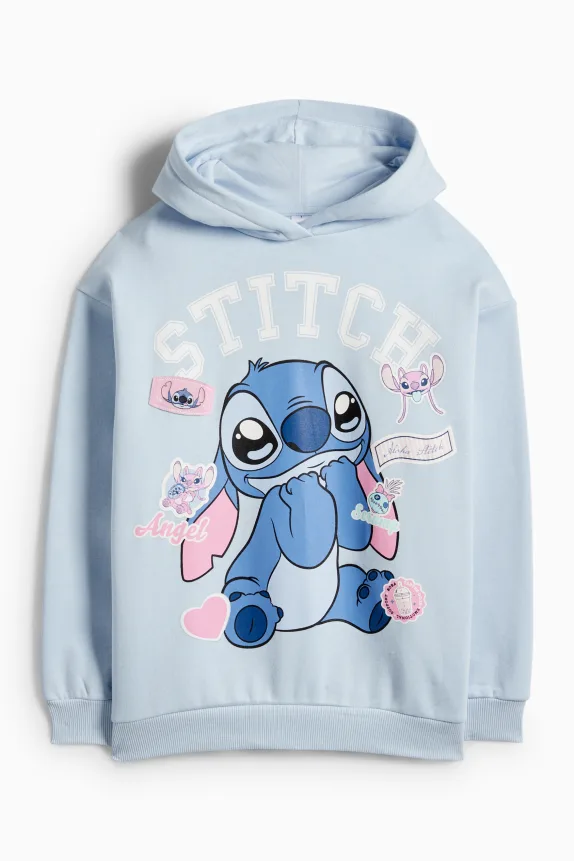 Lilo & Stitch - hoodie light blue