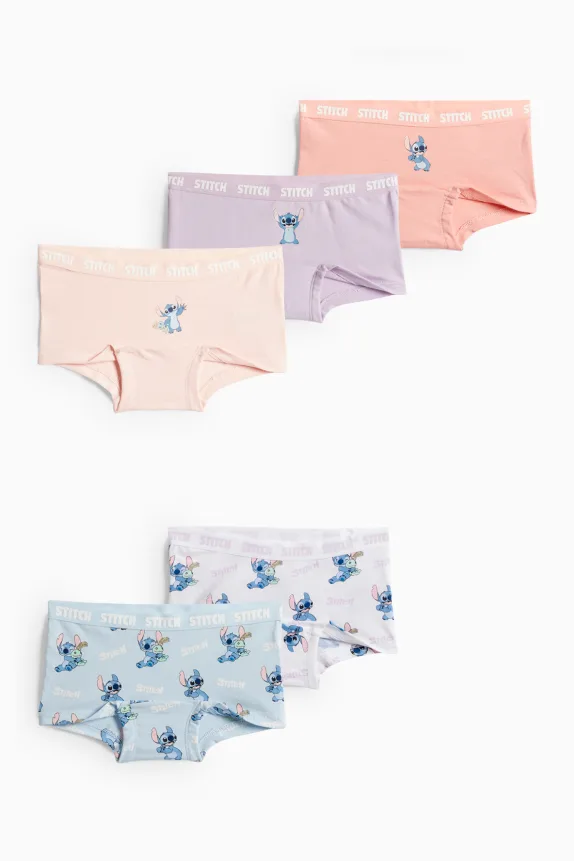 Multipack of 5 - Lilo & Stitch - shorts rose